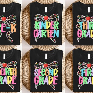 Preppy Back To School PNG Bundle, Coquette School First Day Png, Teacher PNG, Girly Bow Png, Preppy School Png, All Grades Png, Glitter Png