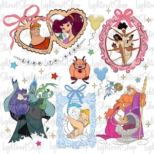 Pareja PNG, Personaje de dibujos animados, Película navideña, Sublimación de escuadrón de dibujos animados, Camiseta de las Musas PNG, Cinco Musas PNG, Musas musicales de Grecia PNG