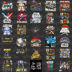 30 Files May The 4th Be With You Png Bundle , Cartoon 4th Be With You, May The Fourth Be With You Png, Sublimation Design Download