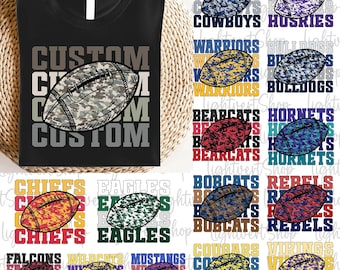 CUSTOM Old School Camo PNG, Camo School Png, Camouflage Mascots Png, Varsity School Spirit Design, Favorite Team, Custom Sport Team Png