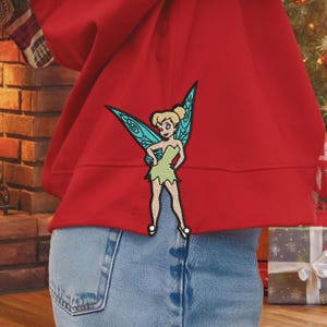 Princess Side Bow Embroidery For Sweatshirt Design, Holiday Cartoon Embroidery, Movie Embroidery, Trendy Bow Christmas Embroidery