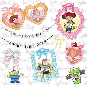 Trendy Cartoon Magical Mirror Bow Coquette Png, Cowboy Mirror Coquette Bow, Cartoon Toy Friends Kids Tee Png, Boy Girl Birthday Png
