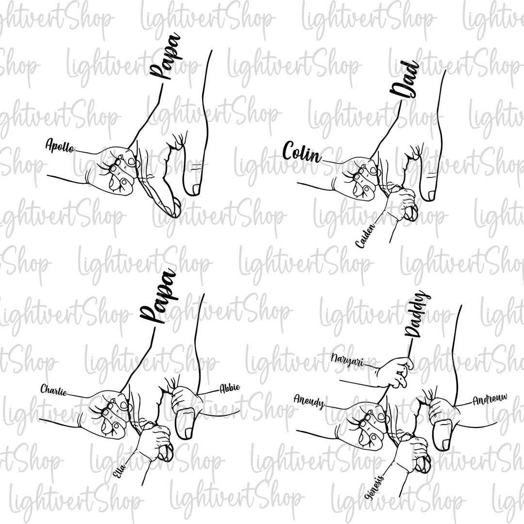 Custom Father's Day Fist Bump Set Svg, Baby Toddler Kid Papa Fist Bump ...