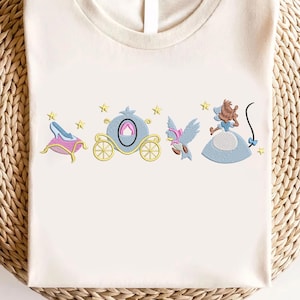 Bordado de princesa, diseño de bordado de reino mágico, diseño de bordado de dibujos animados de princesa, bordado de viaje de niña, descarga instantánea