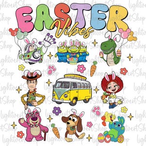 Watercolor Strawberry Bear Easter Easter Vibes Png, Cowboy Easter Bunny Png, Cartoon Toy Friends Toddler Easter Day, Spring Kids Png