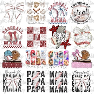 Retro Checkered Baseball Mama Coquette Bundle PNG, Game Day Baseball, Baseball Mom Png, Baseball Coquette Shirt Png, Baseball Sublimation