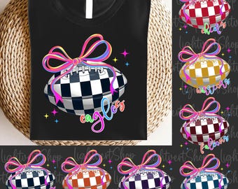 Checkered Football Mascot Team Png Bundle, Custom Mascot Team Png, Gameday, School Spirit, Coquette Football png, Football Mama, Brushtroke