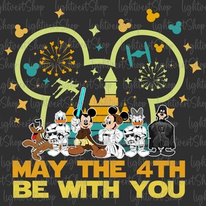 May The 4th Be With You Png, Funny Cartoon Character Png, Family Vacation Png, This Is The Way, Space Travel Png, Family Trip Sublimation