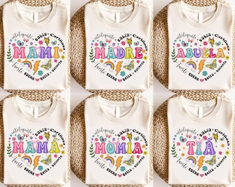 Bundle Madre Png, Spanish Mama Png, Happy Mother's Day, Latina Mom Png, Floral Madre Png, Mama Heart, Gif For Mom, Bright Doodle Png