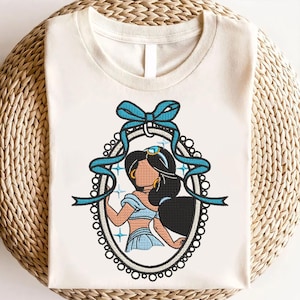 Princess Machine Embroidery, Princess Embroidery Designs, Cartoon Embroidery Design, Girl Trip Pes Instant Download, Kid Pes Design T-shirt
