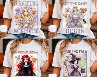Watercolor Halloween Princess Png Bundle, Halloween Group Png, Girly Spooky Season Png, Halloween Family Trip Png, Halloween Shirt Design