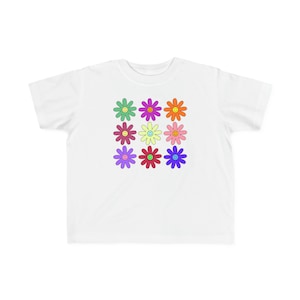 Smiley Face Flower Toddler Tee | 90s Smiley Face Toddler T Shirt | Vintage Smiley Face Toddler T Shirt | Comfort Colors Smiley Face Kids Tee