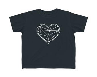 Tee-shirt pour tout-petits Diamond Heart | Tee-shirt diamant pour tout-petits | Tee-shirt coeur pour tout-petits | T-shirt Goth pour tout-petits |