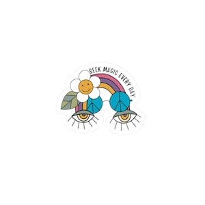 Seek Magic Everyday Kiss-Cut Stickers | Mental Health Stickers | Witch Sticker | Hippie Sticker