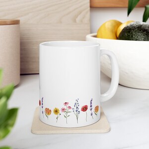 Wildflower Coffee Mug | Wildflower Mug | Flower Coffee Mug | Floral Coffee Mug | Nature Love Gift | Flower Lover Gift |