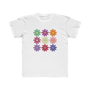Smiley Face Flower Kids Regular Fit Tee | 90s Smiley Face Kids Tee | Vintage Smiley Face Kids Tee | Comfort Colors Smiley Face Kids Tee