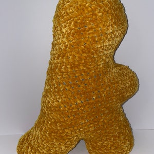 Hand Made Crochet Dinosaur Chicken Nugget Pillow