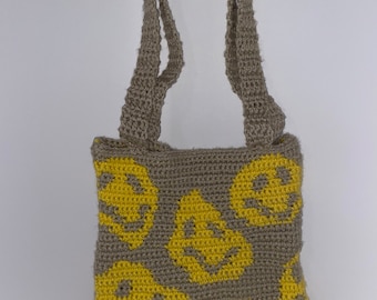 Hand Made Smiley Face Shoulder Bag Full Bag