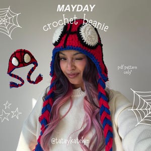 Spiderman Mayday-mössa virkmönster