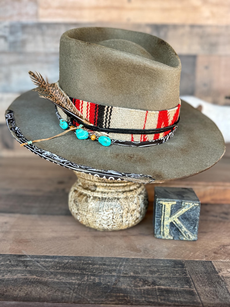 Zuni Nomad - Handmade 100% Beaver Felt Cowboy Hat – Western Weight - Must Be Kustom-Ordered. This is an example of what I can make for you. image 2