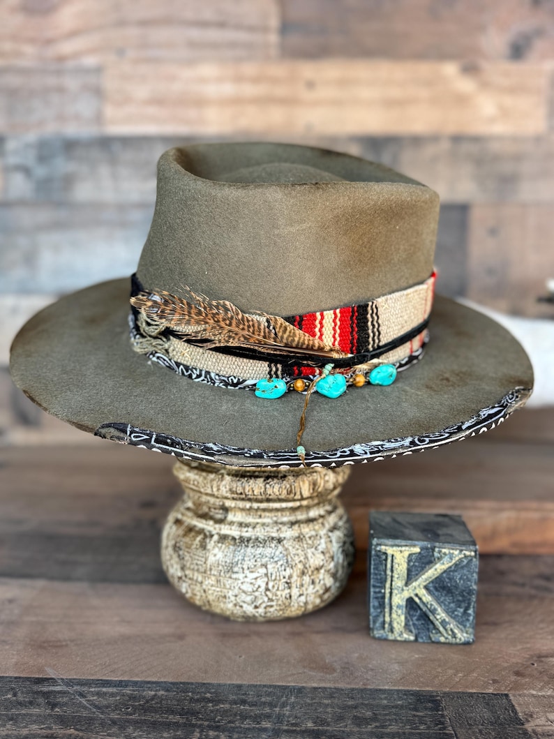 Zuni Nomad - Handmade 100% Beaver Felt Cowboy Hat – Western Weight - Must Be Kustom-Ordered. This is an example of what I can make for you. image 7