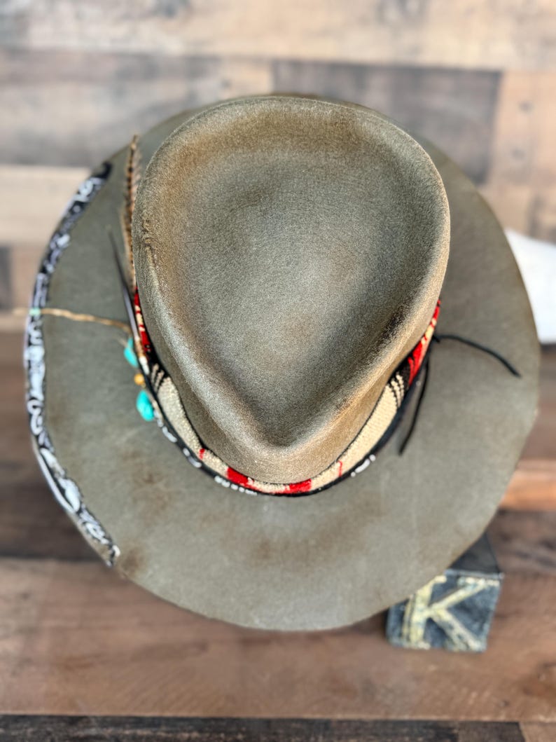Zuni Nomad - Handmade 100% Beaver Felt Cowboy Hat – Western Weight - Must Be Kustom-Ordered. This is an example of what I can make for you. image 6