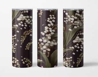 20oz Skinny Tumbler Lilly in the field Sublimation Design Templates, Tumbler Straight PNG Digital