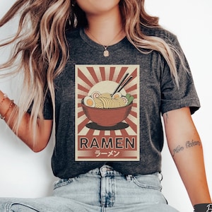 Retro Ramen Shirt, Ramen Lover Gift, Ramen Noodles shirt, Kawaii Anime Shirt, Japanese Food Shirt, Japan Gift, Japan Lover, Asian Food Tee
