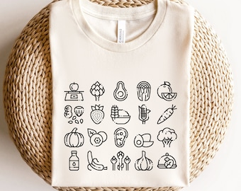 Camisa de alimentos saludables, camisa de dietista, camisa de nutricionista, regalo de dietista, camisa RDN, camisa holística, salud y bienestar, nutrición