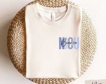 Chemise personnalisée d'infirmière de l'USIN, T-shirt d'infirmière de l'USIN personnalisé, cadeau de la semaine des infirmières de l'USIN, chemises d'infirmière de l'unité de soins intensifs néonatals assorties