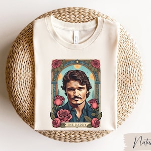 Camiseta Pedro Pascal The Daddy Tarot Card, ator Pedro Pascal Fan Love Shirt, camisa engraçada de celebridade, presente de dia dos namorados