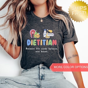 Registered Dietitian Shirt Gift for Dietitian, Cute Health and Wellness TShirt, Nutrition Shirt, Future Dietitian Graduate, Food Tee