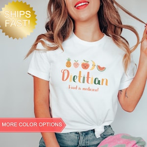 Food Is Medicine Registered Dietitian Shirt, Gift for Nutritionist, Dietitian T-Shirt, Nutritionist Shirt
