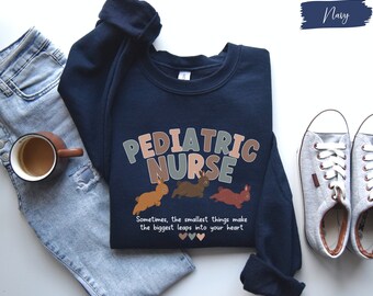 Pediatric Nurse Sweatshirt, Bunnies Pediatrics RN PEDS Nursing Sweatshirt, Cute PICU Children's Nurses Appreciation, Peds Nursing