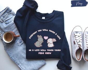 Pediatric Nurse Sweatshirt, PICU Pediatric Nurse Shirt, Pediatric Nurse Gift, Peds Nurse Crewneck, Cute PEDS Nurse Sweater