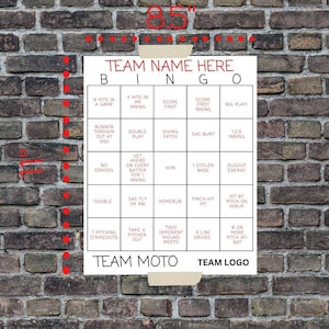 Softball/Baseball BINGO en pirogue