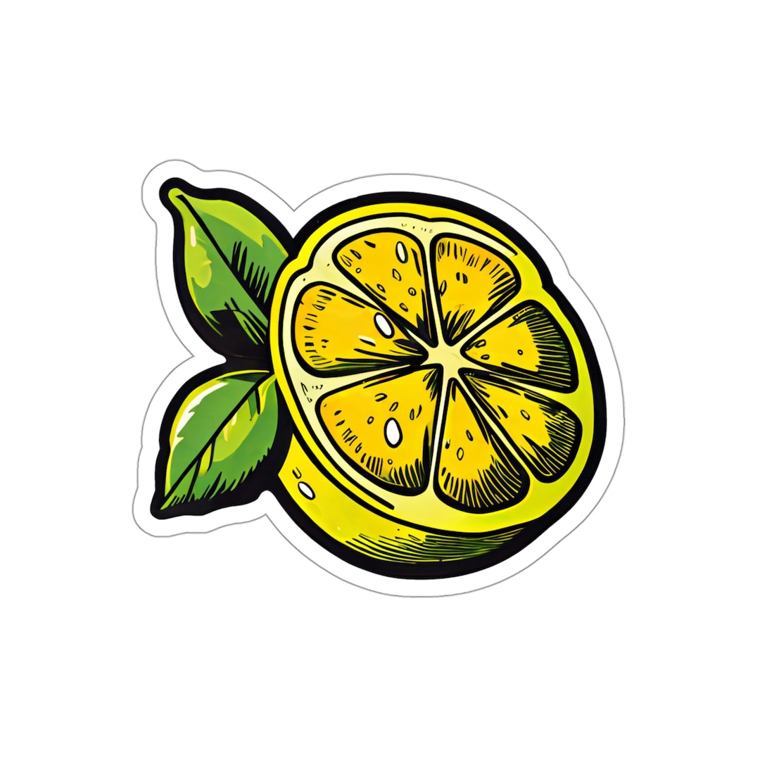 Lemon Sticker Etsy