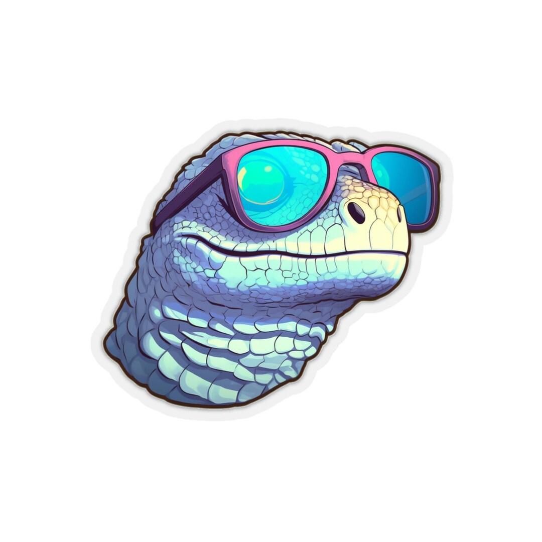 White Cool Pit Viper Sticker - Etsy