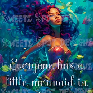 Bella sirenetta, Sea Life, PNG, Copertina, Sotto il mare, sublimazione, DTF, Clipart, Donna, Sirena colorata, tumbler, moda