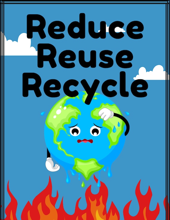 Reduce Reuse Recycle Poster For Kids