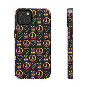 Vibrant and Durable Phone Case: Embrace Peace and Love in Style