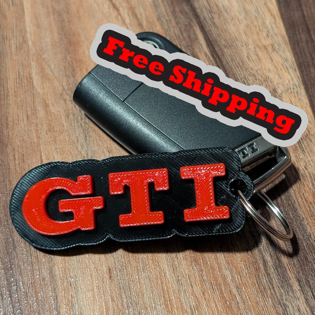 Gti Keychains Volkswagen GTI Keychain 3d Printed Black and Red - Etsy Canada