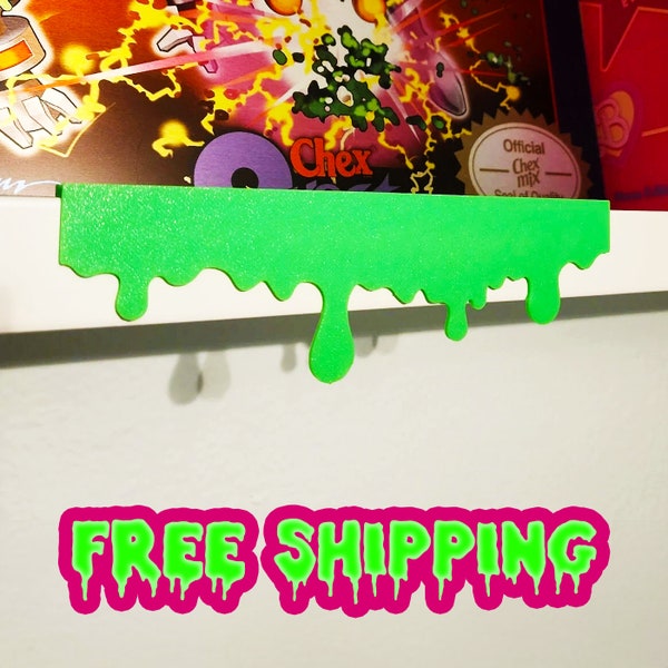 Slime Drip Shelf Hanger! Slime dripping down, hangs on the edge of your shelf or picture frame - great decoration accent
