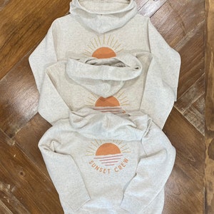 Toddler Sunset Crew Sweatshirt Hoodie, Beach Sweatshirt, Sun Sweatshirt, Kids sweatshirt