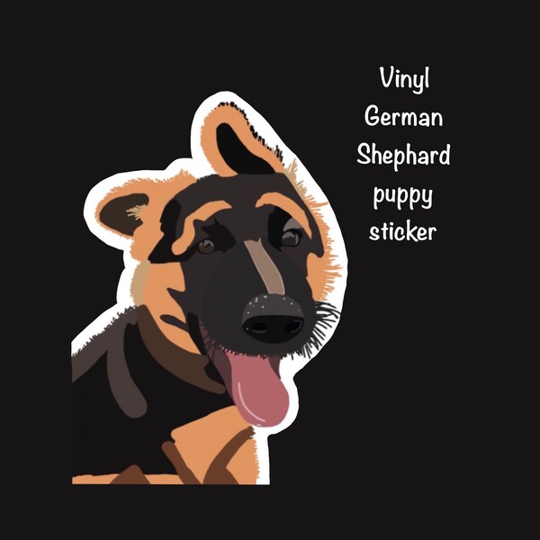 German Shepherd puppy vinyl sticker