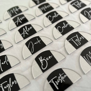 Acrylic Place Cards, Wedding Place Cards | Painted or Clear | Weddings, Showers, Parties, Special Events | Hand-Painted, Handmade