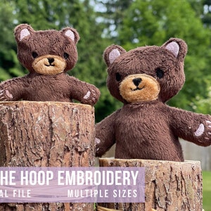 Teddy Bear Stuffy In The Hoop Design | Machine Embroidery | Instant Digital File | PES, DST, EXP, & more | Multiple Sizes