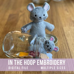 Matty Mouse Stuffy In The Hoop Design | Machine Embroidery | Instant Digital File | PES, DST, EXP, & more | Multiple Sizes