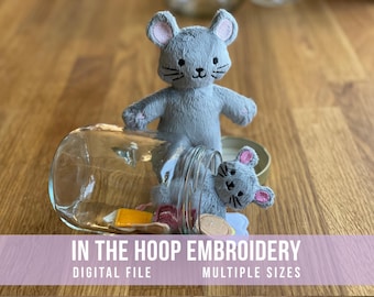 Matty Mouse Stuffy In The Hoop Design | Machine Embroidery | Instant Digital File | PES, DST, EXP, & more | Multiple Sizes