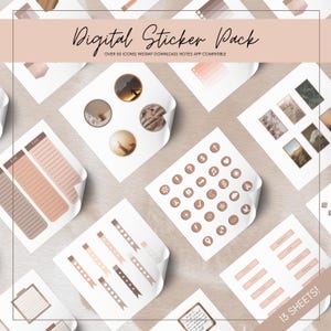 Digital Planner/Notes Icons- Digital Sticker Pack, Aesthetic Goodnotes Digital Stickers, Everyday/Faith Theme, PNG